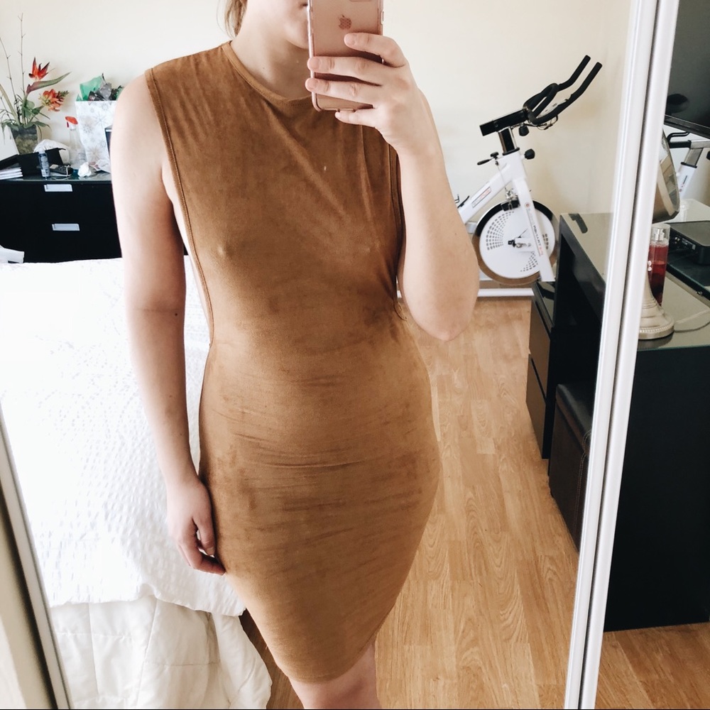 Light Brown Suede Dress